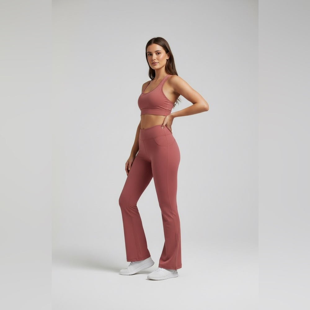 LuLaRoe Passionate Straight Leg Yoga Pants • Coral Color